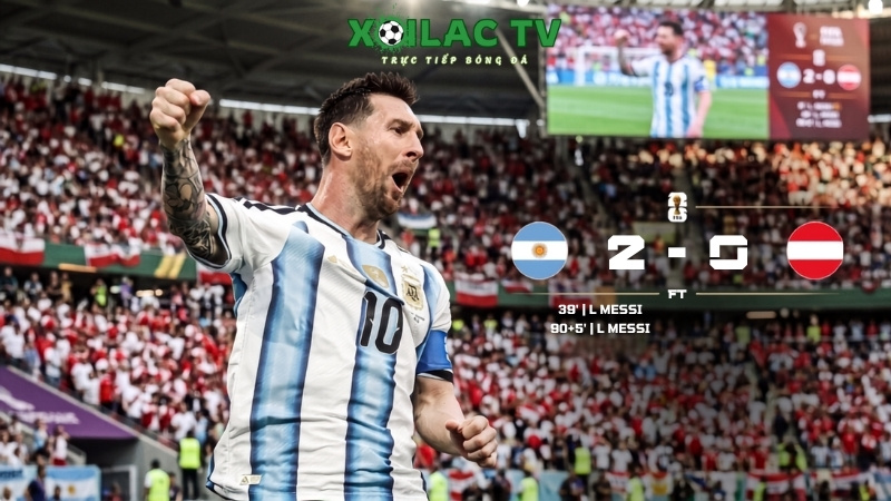 Cúp đúp của Messi trong chiến thắng trước Áo